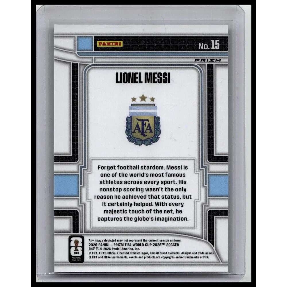 2026 Panini Prizm World Cup Lionel Messi #15 Argentina Scorers Club Silver Prizm